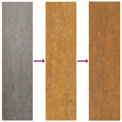 Fioriera da giardino 45x45x88 cm in acciaio corten | homemem39