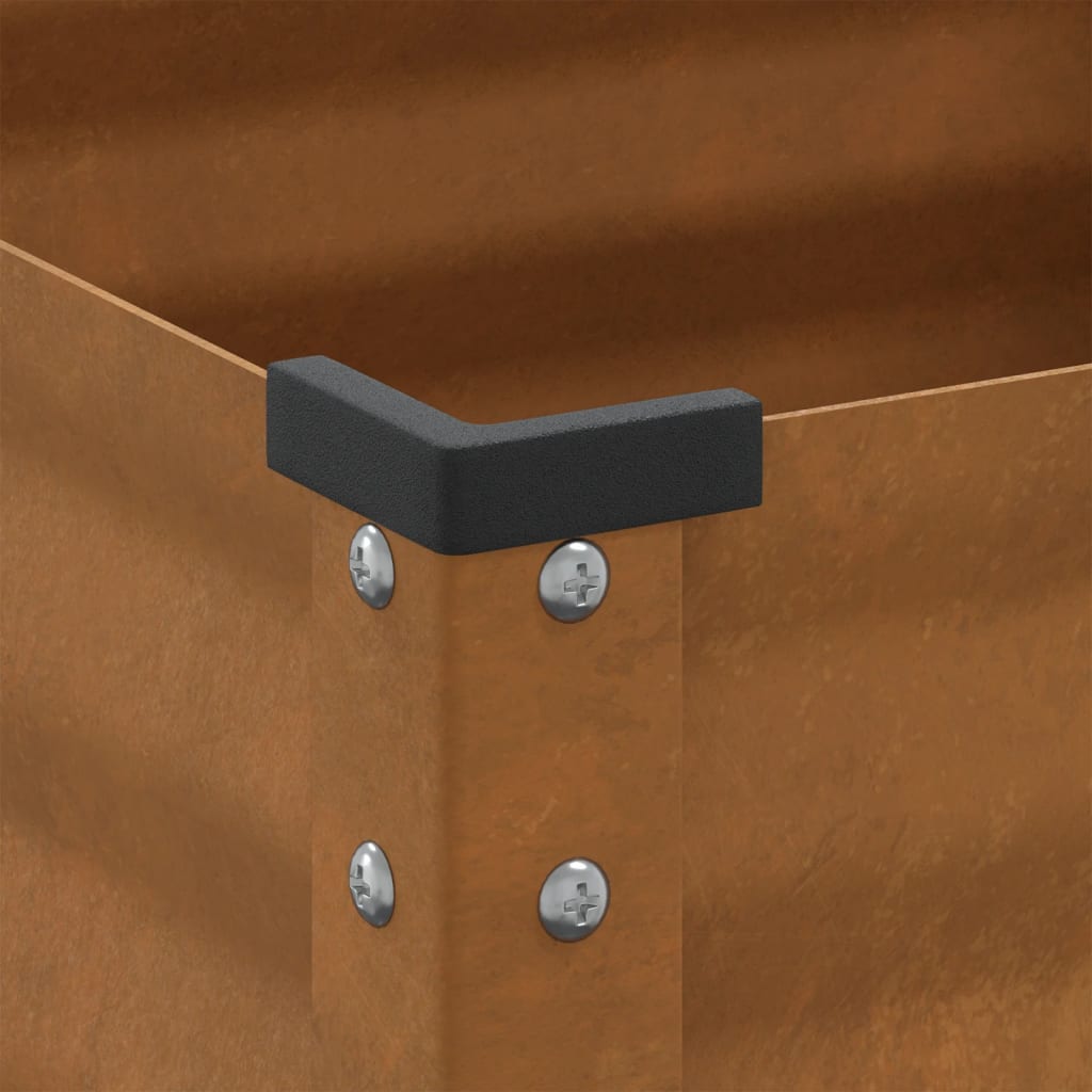 Fioriera da giardino 45x45x88 cm in acciaio corten | homemem39