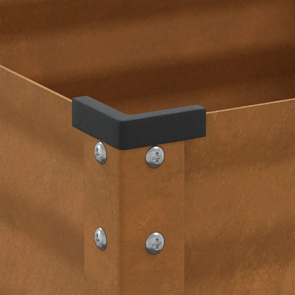 Fioriera da giardino 45x45x88 cm in acciaio corten | homemem39