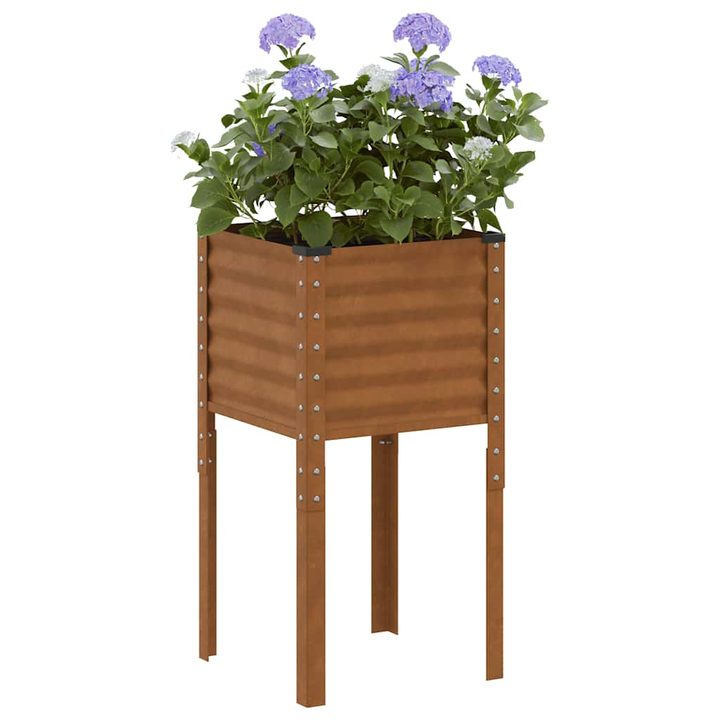 Fioriera da giardino 45x45x88 cm in acciaio corten | homemem39