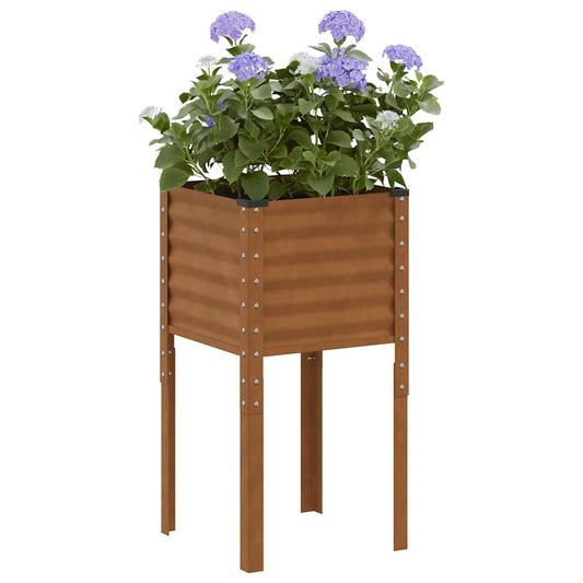 Fioriera da giardino 45x45x88 cm in acciaio corten | homemem39