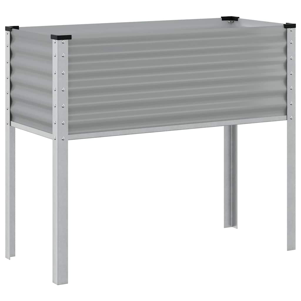 Fioriera da Giardino Grigia 100x45x90 cm in Acciaio | homemem39