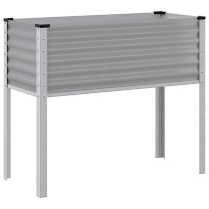 Fioriera da Giardino Grigia 100x45x90 cm in Acciaio | homemem39