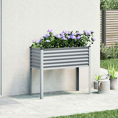 Fioriera da Giardino Grigia 100x45x90 cm in Acciaio | homemem39