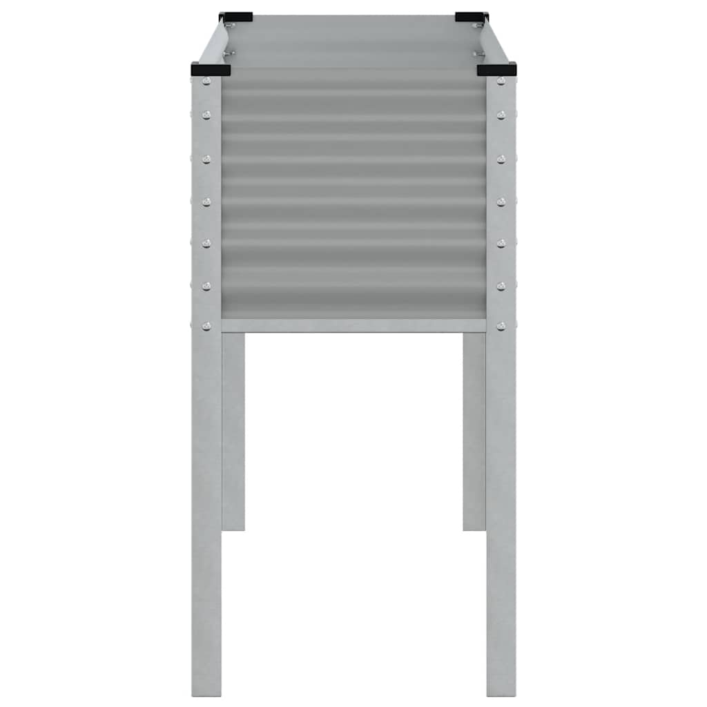 Fioriera da Giardino Grigia 100x45x90 cm in Acciaio | homemem39