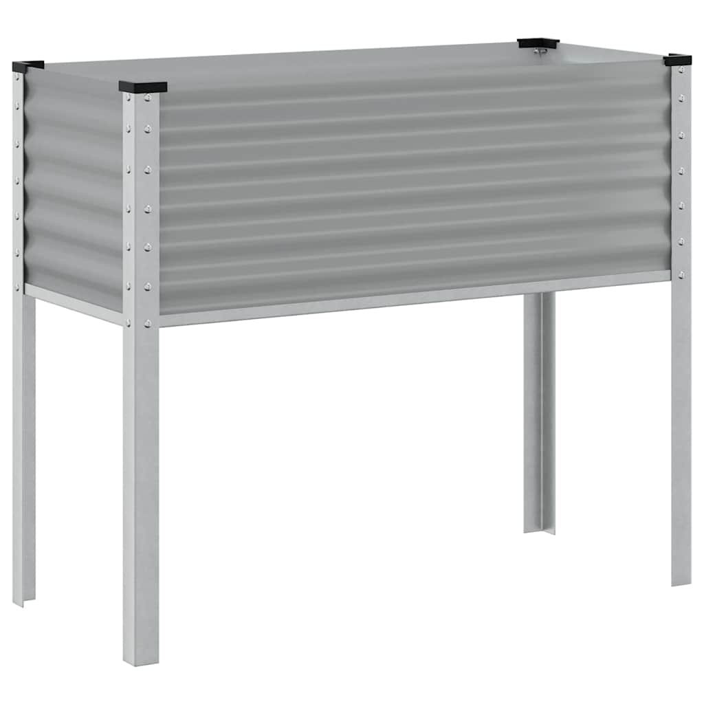 Fioriera da Giardino Grigia 100x45x90 cm in Acciaio | homemem39