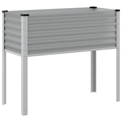 Fioriera da Giardino Grigia 100x45x90 cm in Acciaio | homemem39