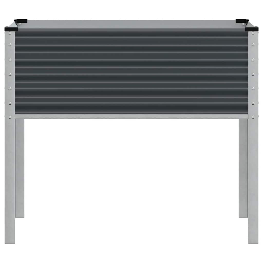 Fioriera da giardino antracite 100x45x90 cm in acciaio - homemem39