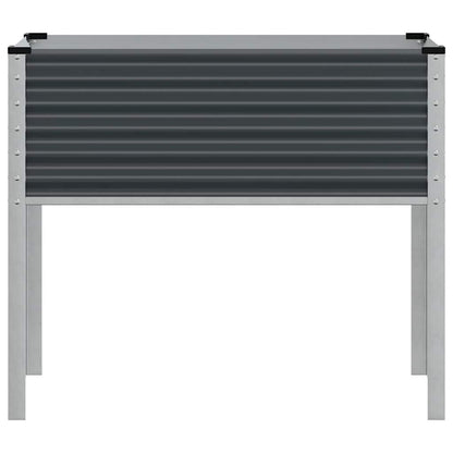 Fioriera da giardino antracite 100x45x90 cm in acciaio - homemem39