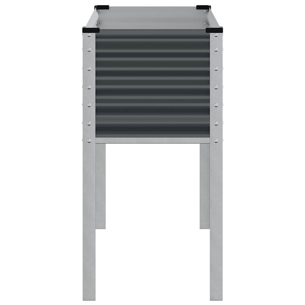 Fioriera da giardino antracite 100x45x90 cm in acciaio - homemem39