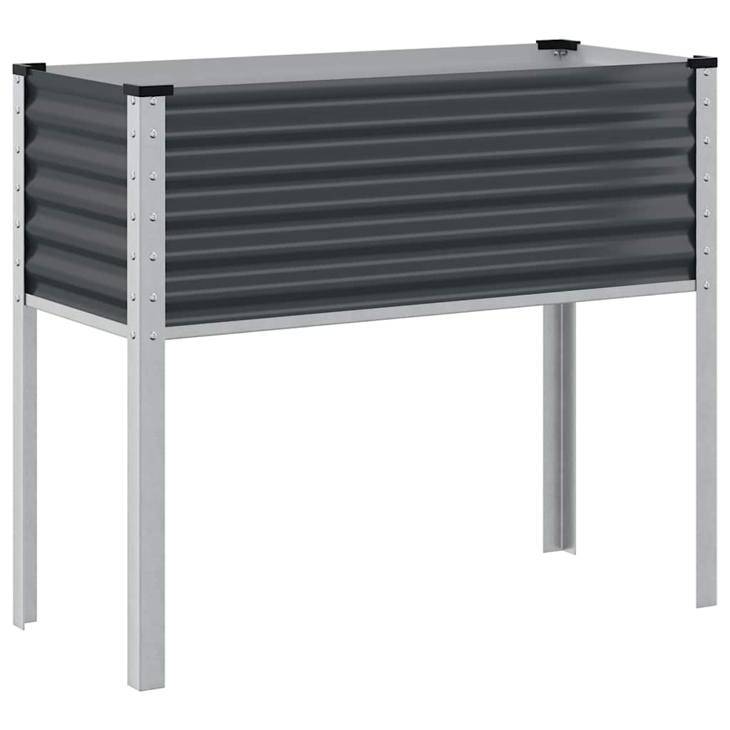 Fioriera da giardino antracite 100x45x90 cm in acciaio - homemem39