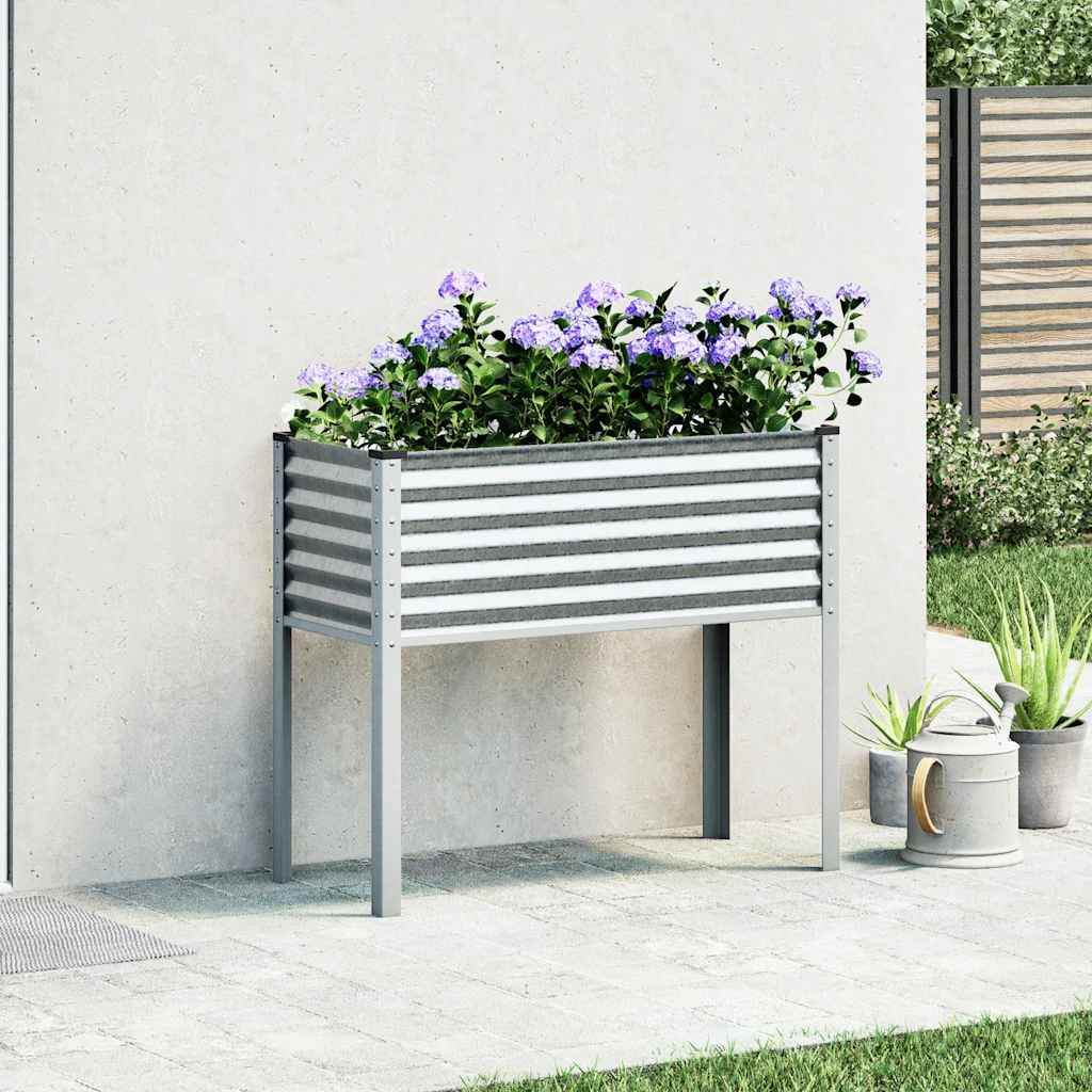 Fioriera da giardino 100x45x90 cm in acciaio zincato - homemem39