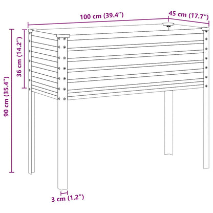 Fioriera da giardino 100x45x90 cm in acciaio zincato - homemem39