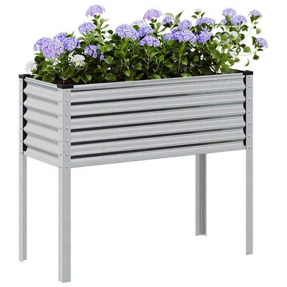 Fioriera da giardino 100x45x90 cm in acciaio zincato - homemem39