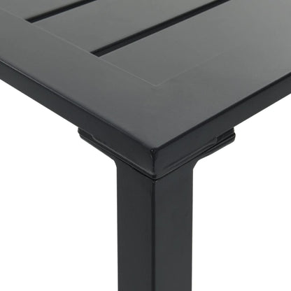 Tavolo da Bar Nero 50x50x110 cm in Acciaio Verniciato a Polvere | homemem39