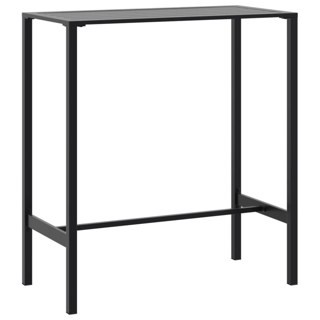 Tavolo da Bar Nero 100x50x110cm in Acciaio Verniciato a Polvere | homemem39
