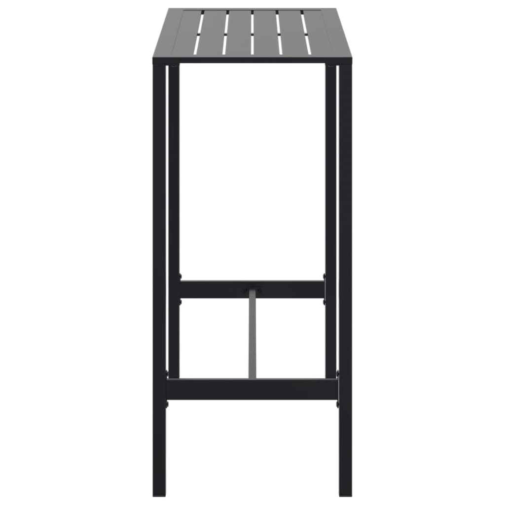 Tavolo da Bar Nero 100x50x110cm in Acciaio Verniciato a Polvere | homemem39