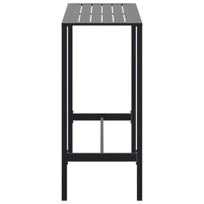 Tavolo da Bar Nero 100x50x110cm in Acciaio Verniciato a Polvere | homemem39