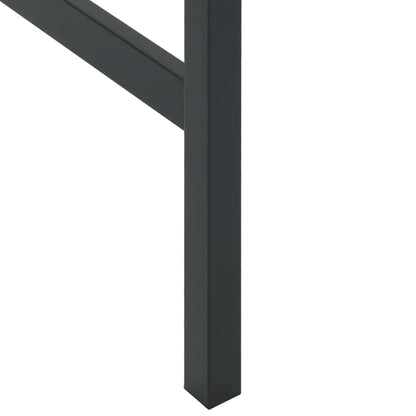 Tavolo da Bar Nero 100x50x110cm in Acciaio Verniciato a Polvere | homemem39