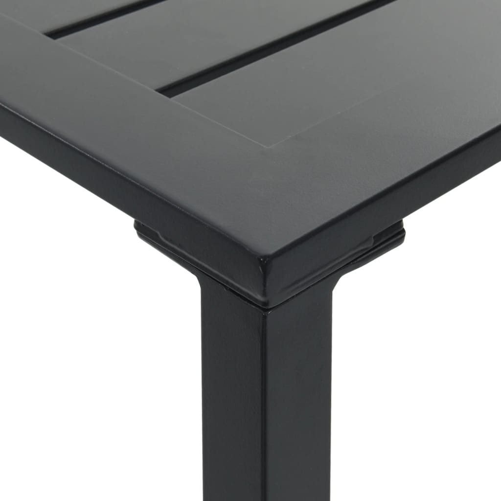 Tavolo da Bar Nero 100x50x110cm in Acciaio Verniciato a Polvere | homemem39