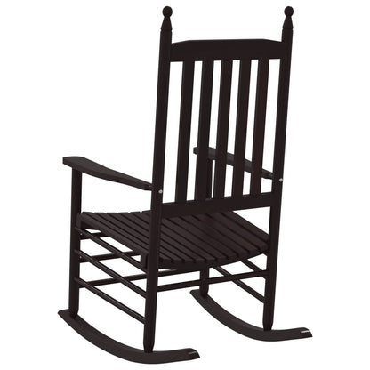 Sedie a Dondolo Sedute Curve 2 pz Marroni Legno Massello Pioppo | homemem39