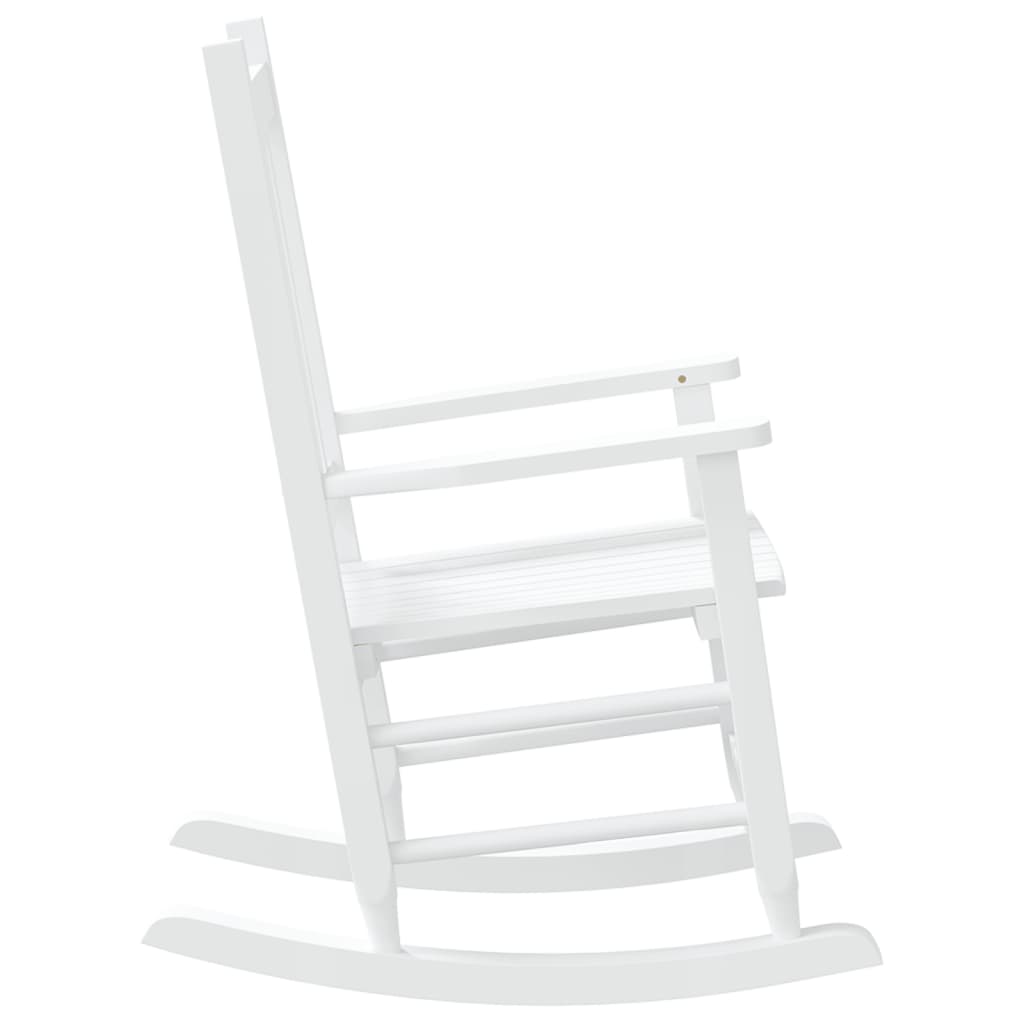 Sedie a Dondolo per Bambini 2 pz Bianche Legno Massello Pioppo | homemem39