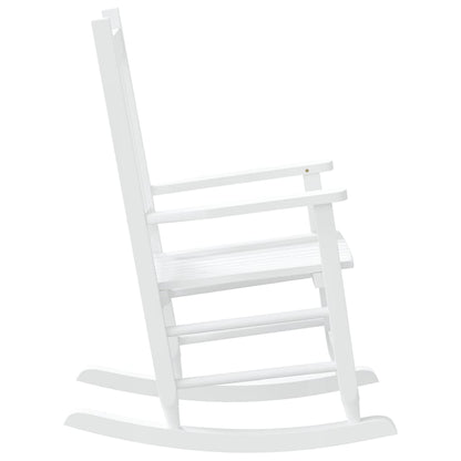 Sedie a Dondolo per Bambini 2 pz Bianche Legno Massello Pioppo | homemem39