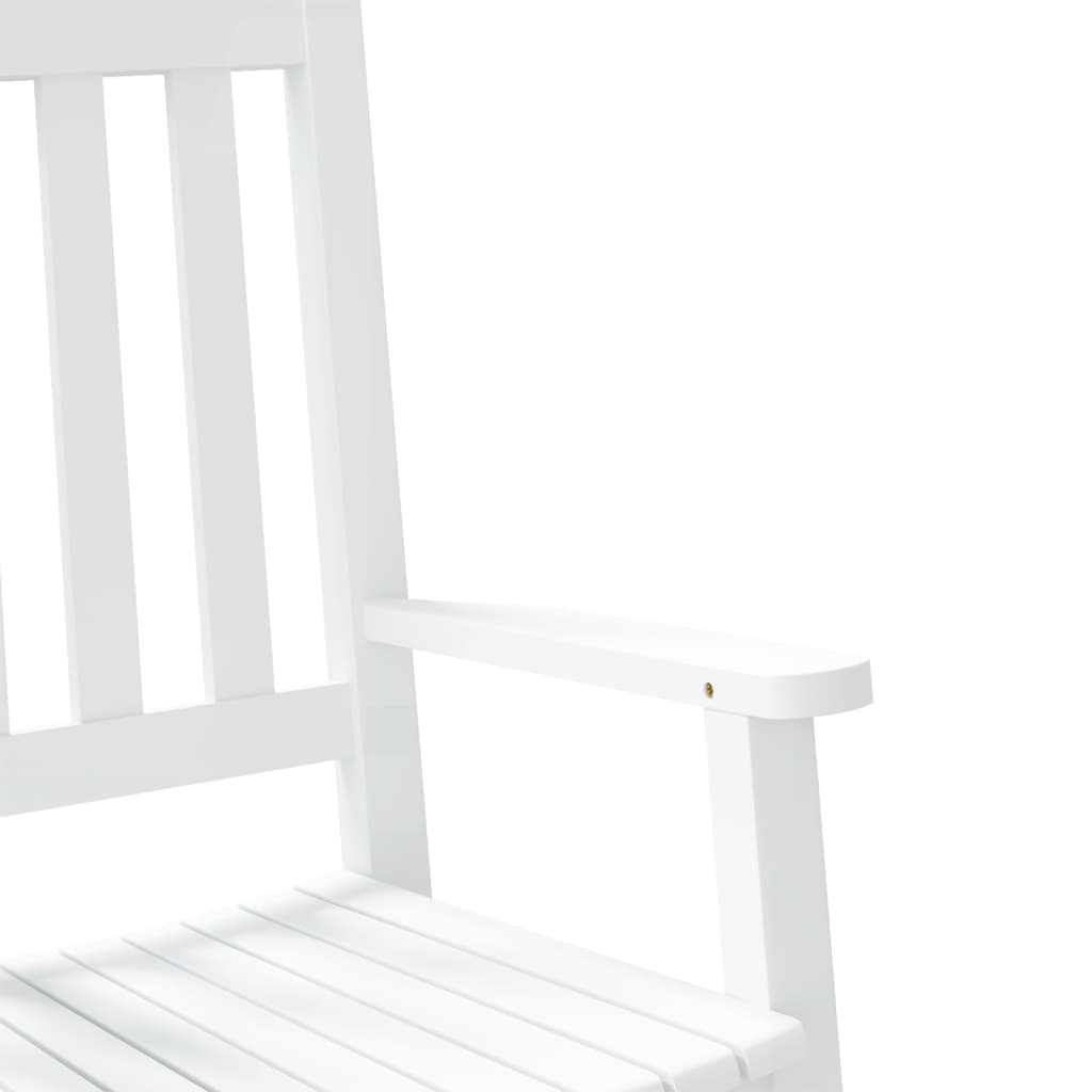 Sedie a Dondolo per Bambini 2 pz Bianche Legno Massello Pioppo | homemem39