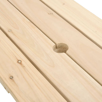 Tavolo da Picnic per 4 Bambini con Ombrellone Legno di Abete | homemem39