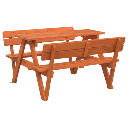 Tavolo da Picnic per 4 Bambini con Ombrellone Legno di Abete | homemem39