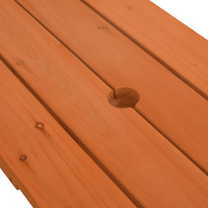 Tavolo da Picnic per 4 Bambini con Ombrellone Legno di Abete | homemem39