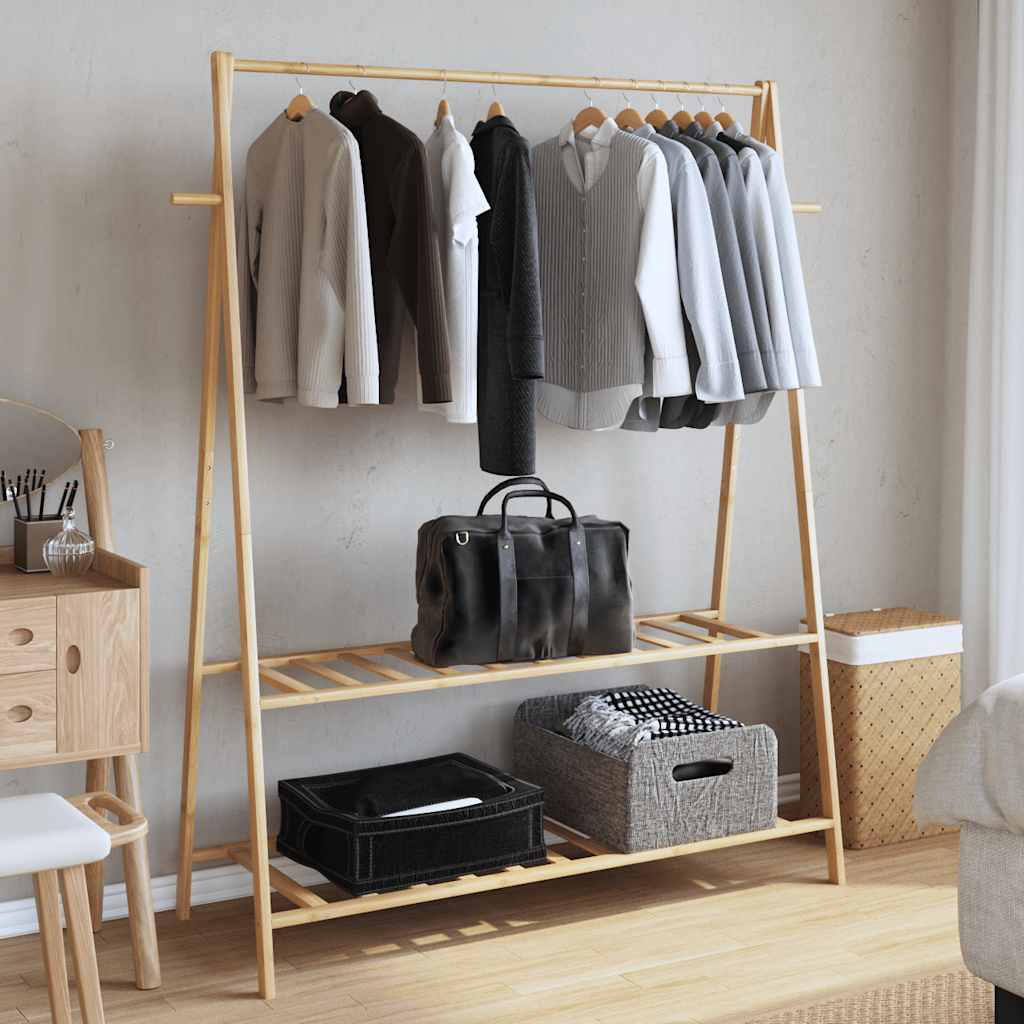 Appendiabiti con Ripiani 132x45,5x150,5 cm in Bambù | homemem39