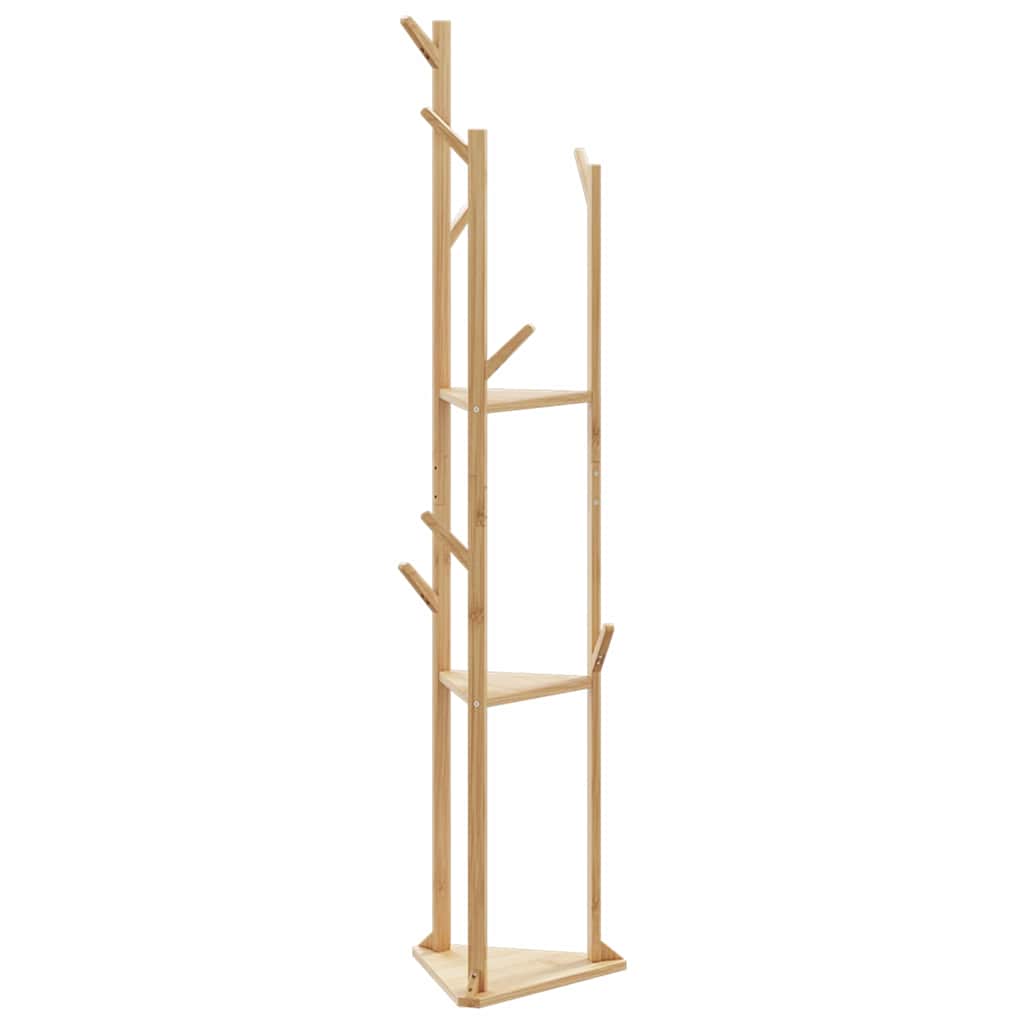 Appendiabiti con Ganci e Ripiani 39x33x166 cm in Bambù | homemem39