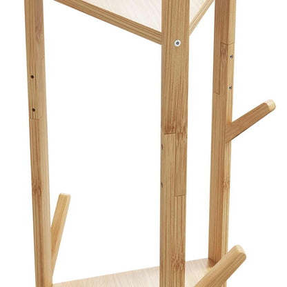 Appendiabiti con Ganci e Ripiani 39x33x166 cm in Bambù | homemem39