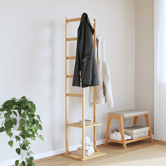 Appendiabiti con Ganci e Ripiani 38,5x30x156 cm in Bambù | homemem39