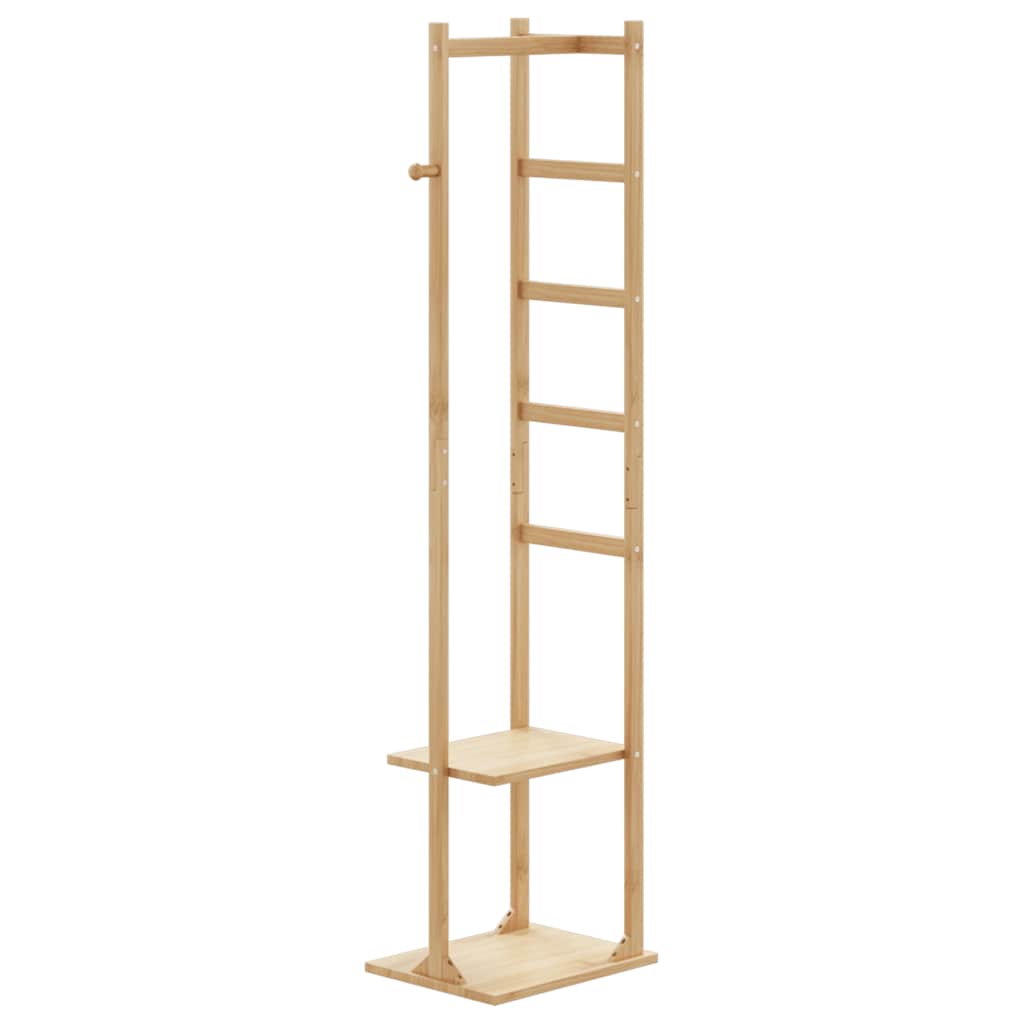 Appendiabiti con Ganci e Ripiani 38,5x30x156 cm in Bambù | homemem39