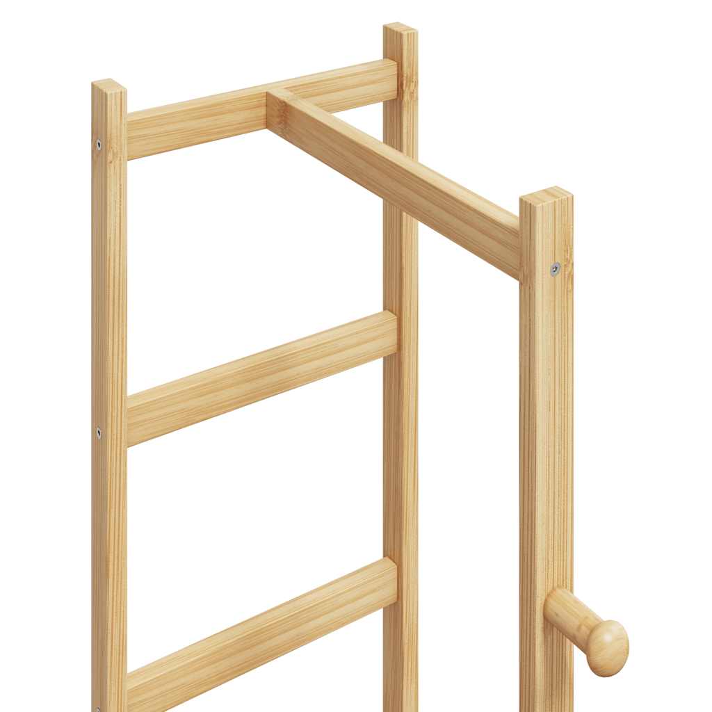 Appendiabiti con Ganci e Ripiani 38,5x30x156 cm in Bambù | homemem39