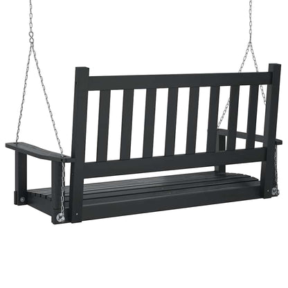 Panca a Dondolo da Giardino Catene in Metallo in Legno di Abete - homemem39