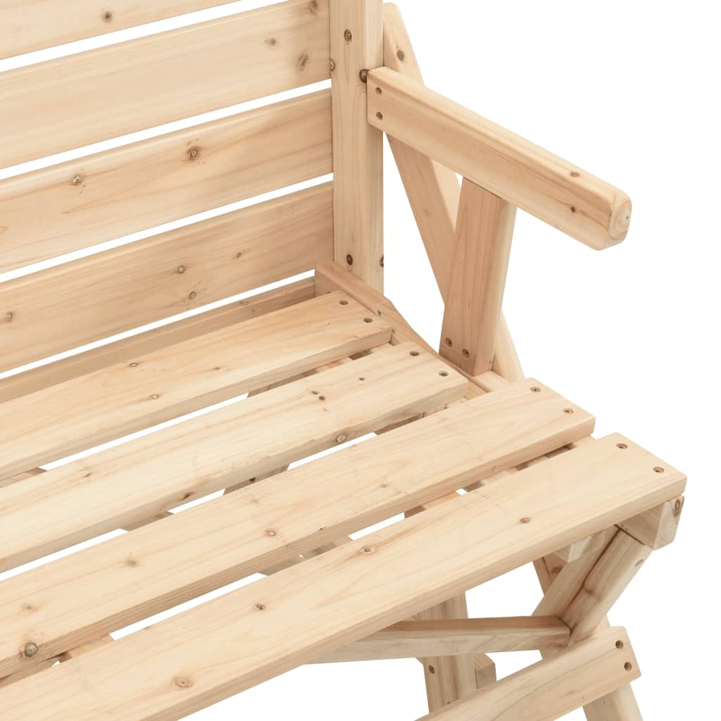 Tavolo da Picnic con Panche in Legno Abete 2-in-1 Convertibile