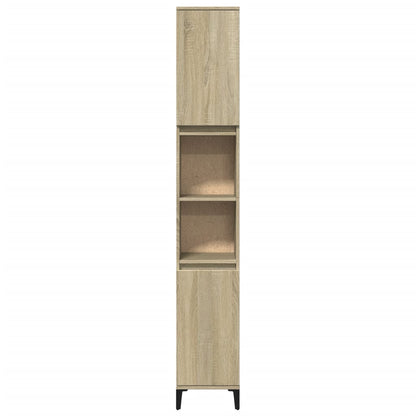 Armadietto da Bagno Rovere Sonoma 30x30x190cm Legno Multistrato | homemem39
