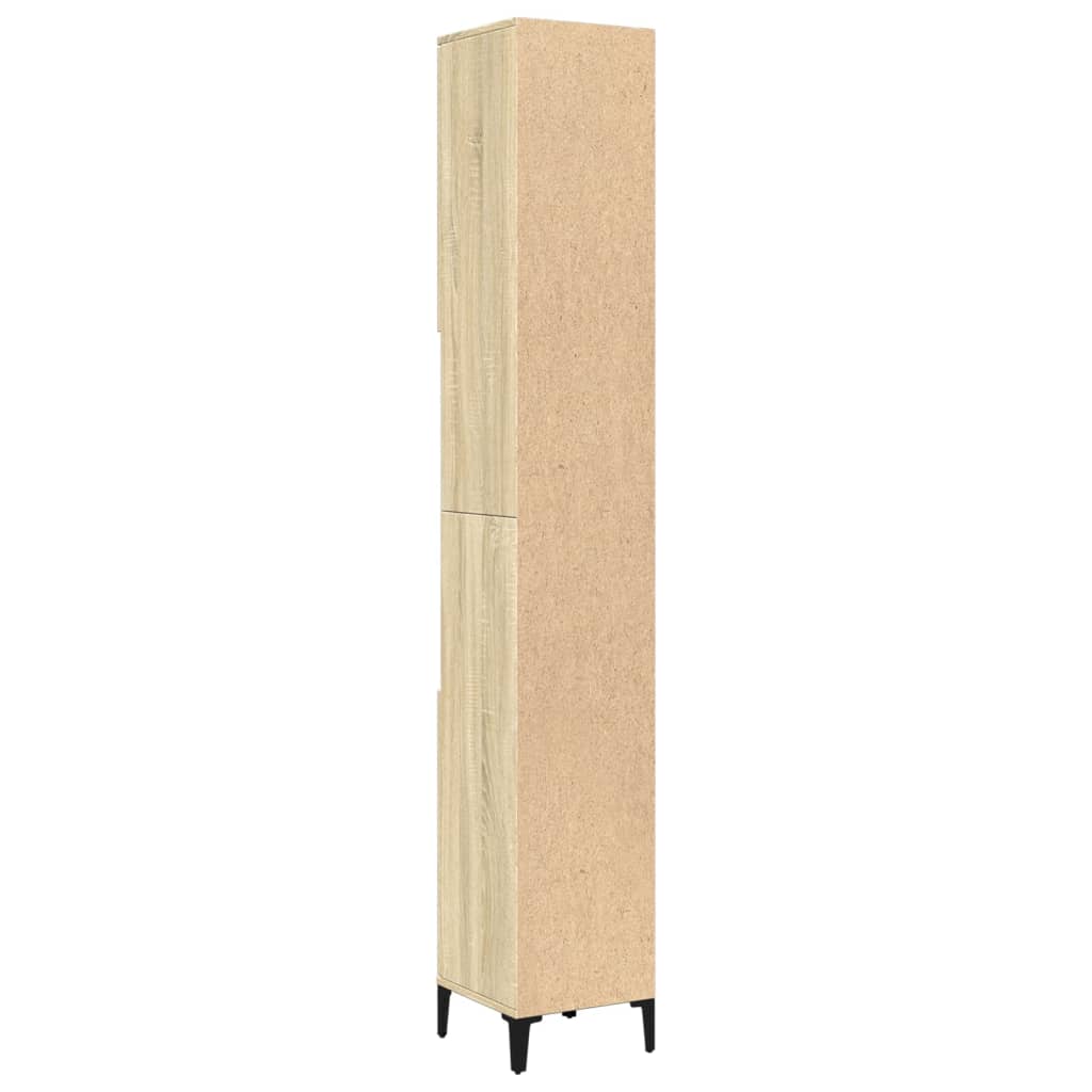 Armadietto da Bagno Rovere Sonoma 30x30x190cm Legno Multistrato | homemem39