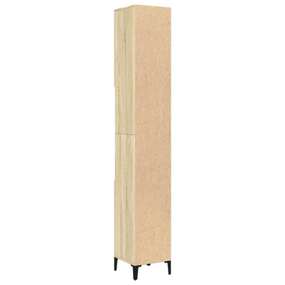 Armadietto da Bagno Rovere Sonoma 30x30x190cm Legno Multistrato | homemem39