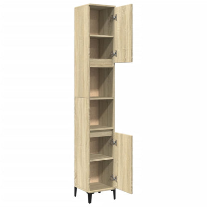 Armadietto da Bagno Rovere Sonoma 30x30x190cm Legno Multistrato | homemem39