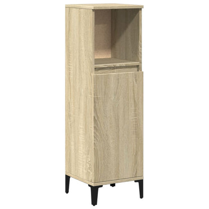 Armadietto da Bagno Rovere Sonoma 30x30x100cm Legno Multistrato | homemem39