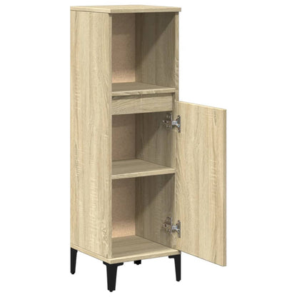 Armadietto da Bagno Rovere Sonoma 30x30x100cm Legno Multistrato | homemem39