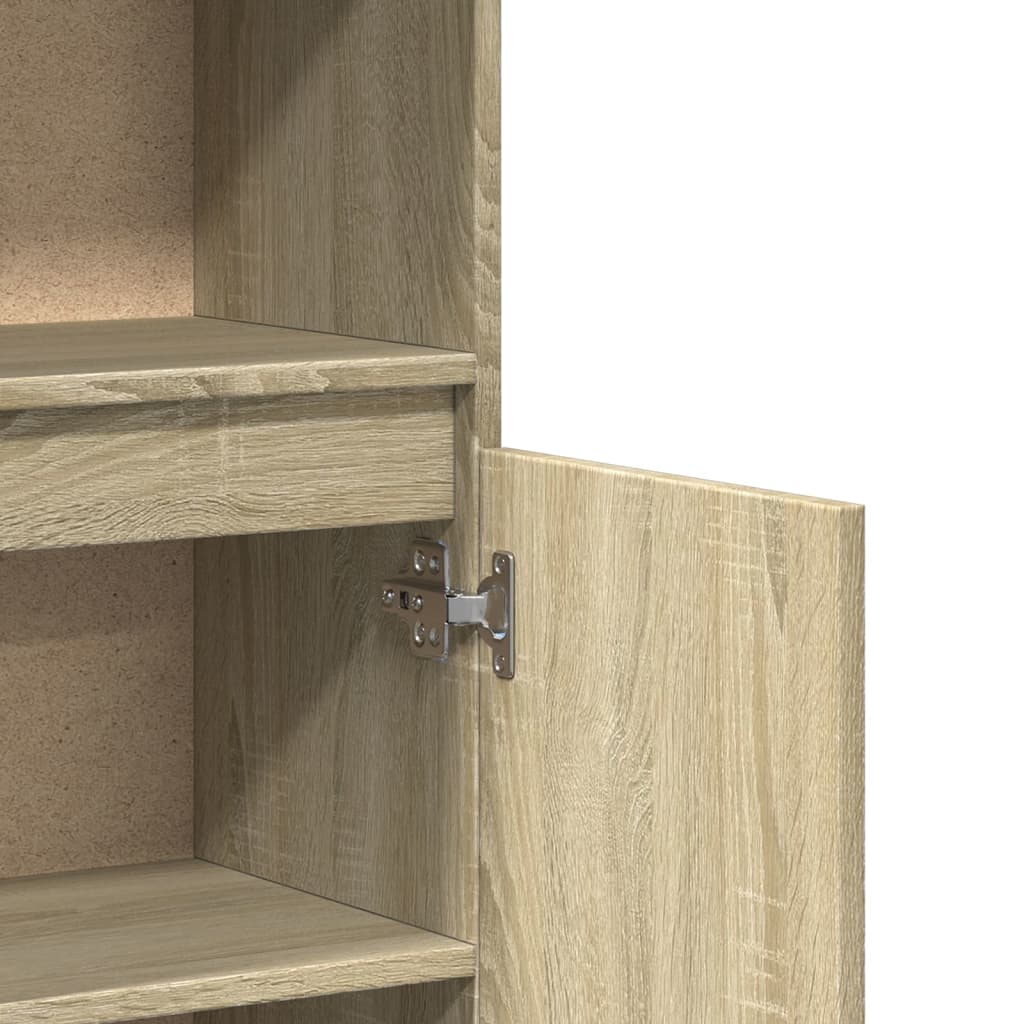 Armadietto da Bagno Rovere Sonoma 30x30x100cm Legno Multistrato | homemem39