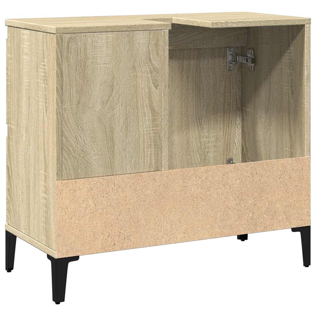 Armadietto da Bagno Rovere Sonoma 65x33x60 cm Legno Multistrato | homemem39