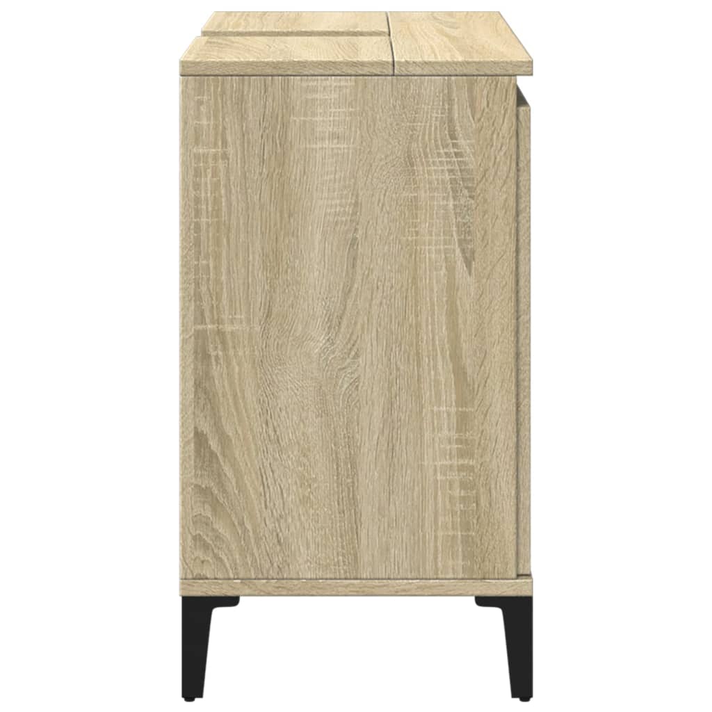 Mobile Lavabo Rovere Sonoma 58x33x60 cm in Legno Multistrato - homemem39