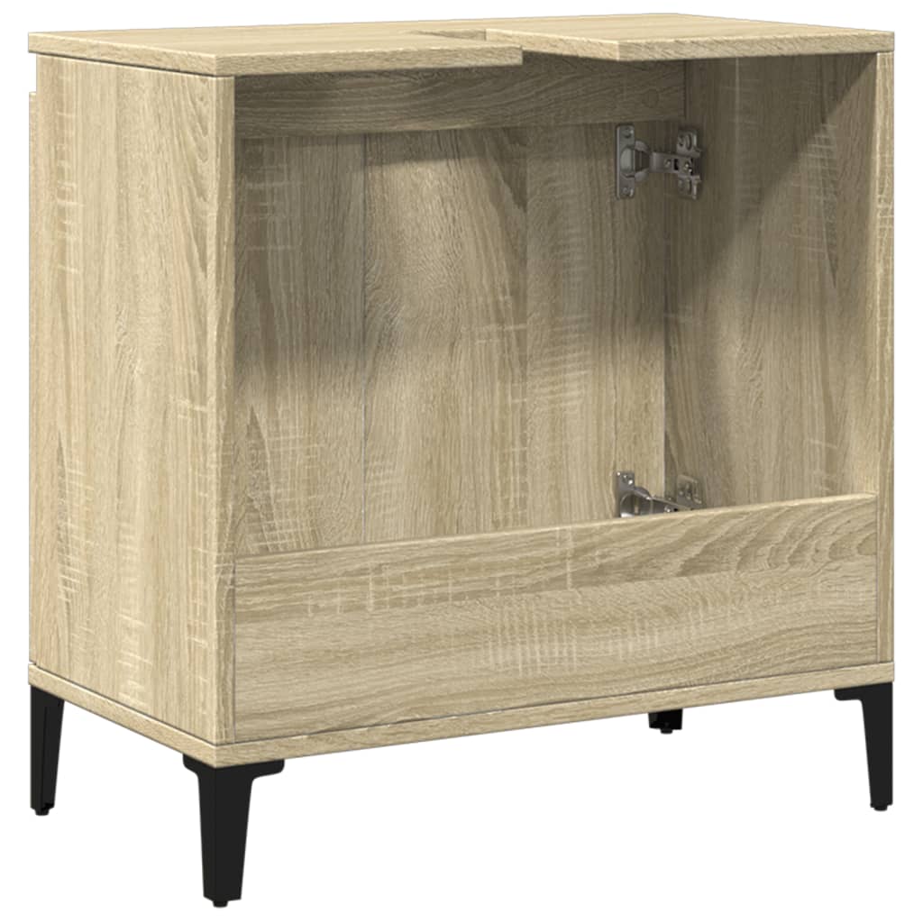 Mobile Lavabo Rovere Sonoma 58x33x60 cm in Legno Multistrato - homemem39