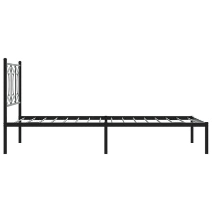 Giroletto con Testiera in Metallo Nero 100x190 cm | homemem39